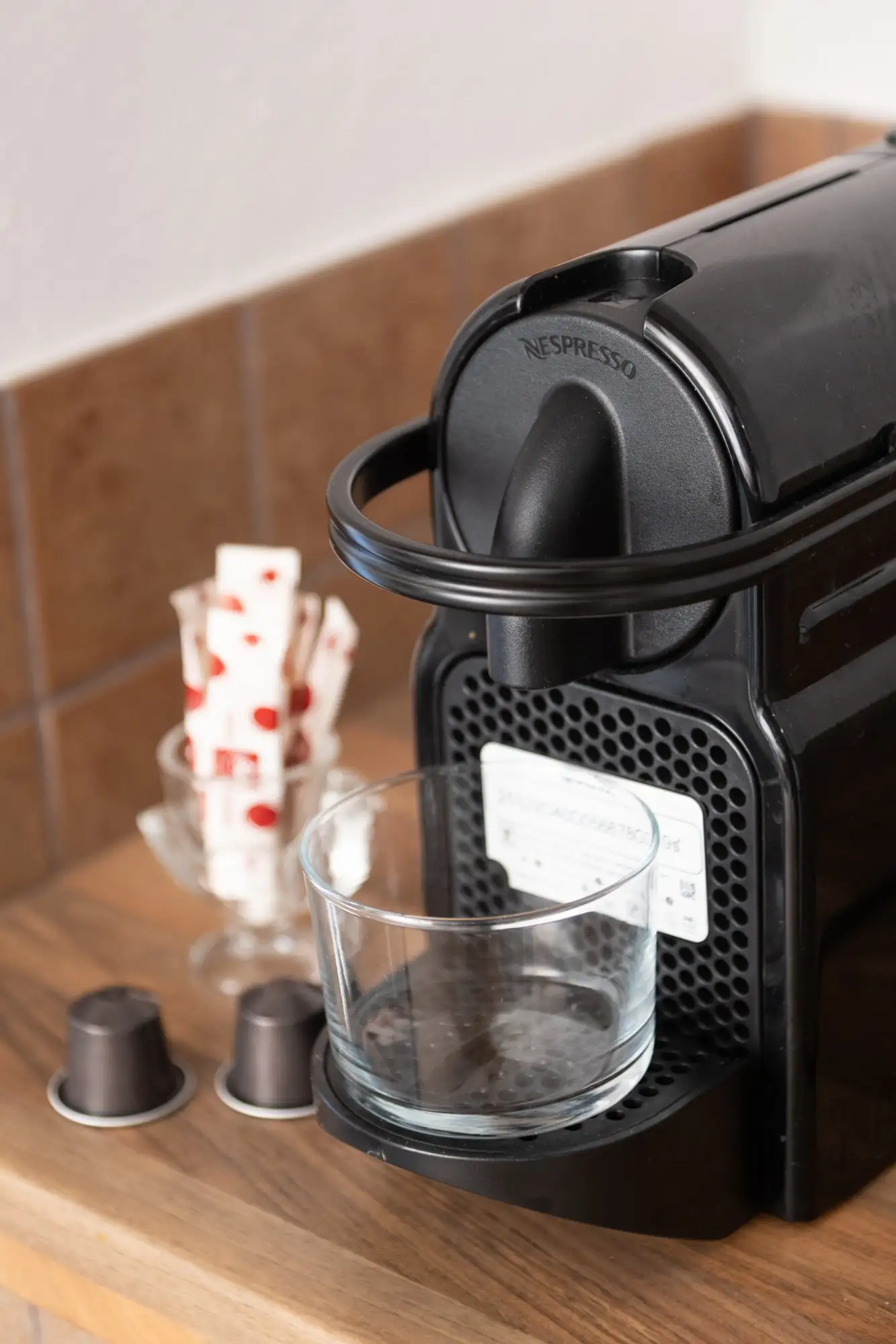 Machine à expresso et capsules dans un hébergement de Windmill Villas